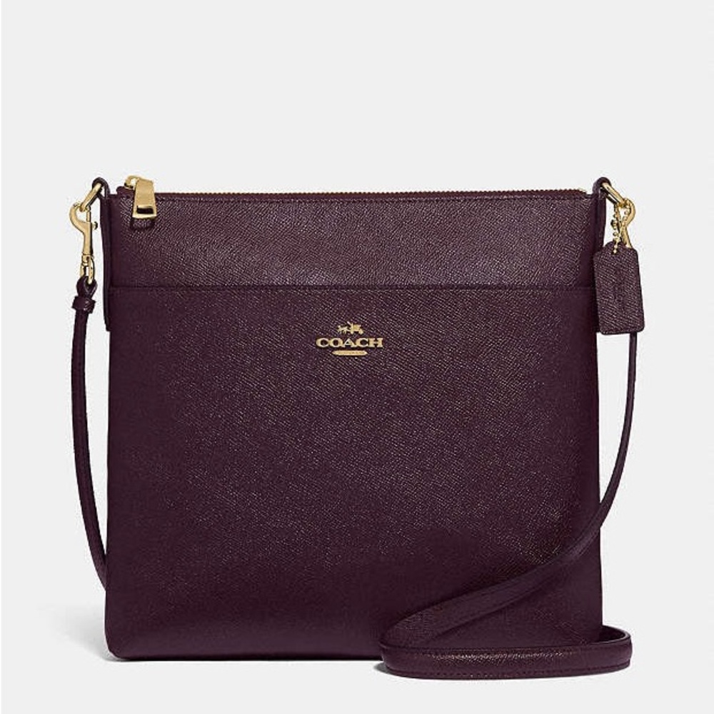 Coach Kitt Messenger Crossbody 26 Burgundy Brown Leather Crossbody Bag
